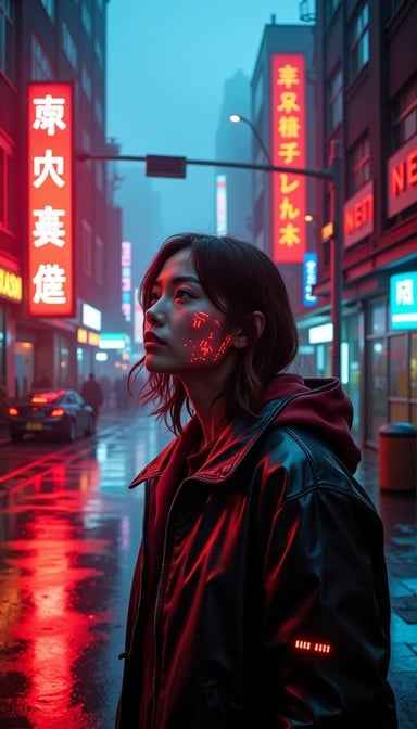 Neon Rain Night Neon Rain Night