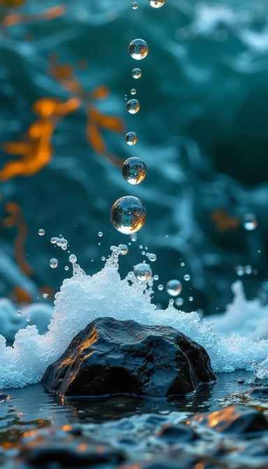 Suspended Water Pearls