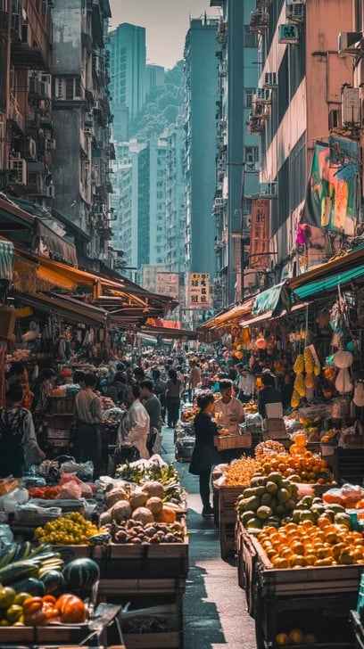 Bustling Market Alley Bustling Market Alley