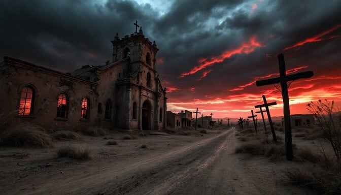 Haunted Church Sunset Haunted Church Sunset