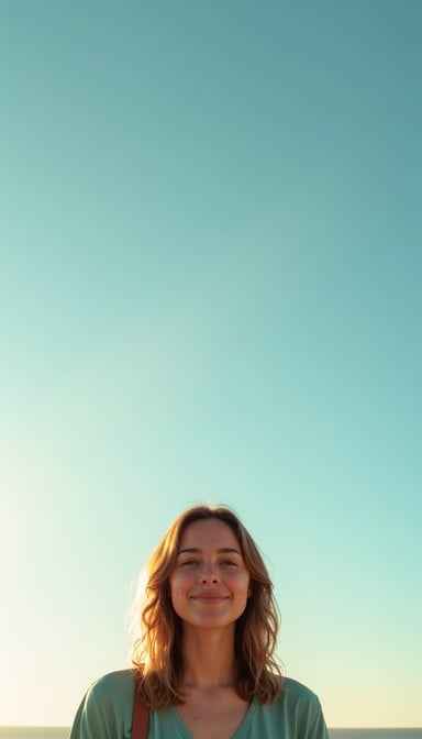 Serene sky portrait Serene sky portrait