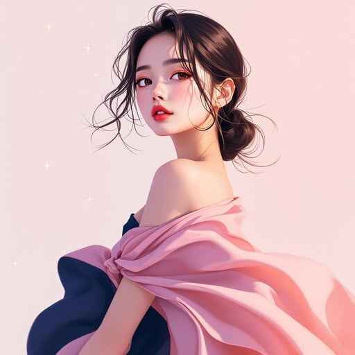 Elegant Pink Portrait Elegant Pink Portrait