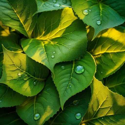 Dewdrops On Leaves