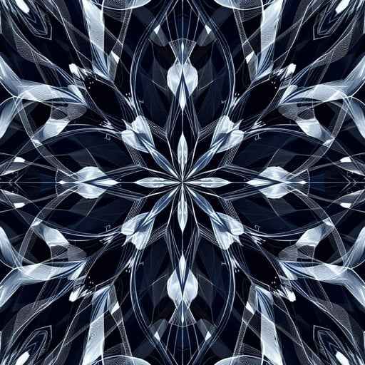 Geometric Silver Kaleidoscope