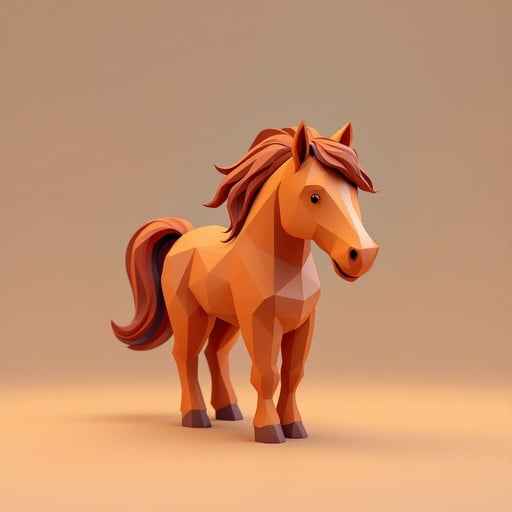 Geometric Chestnut Horse Geometric Chestnut Horse