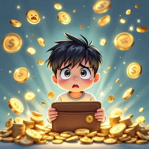 Money Floating Away