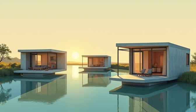 Floating Modernist Pavilions Floating Modernist Pavilions