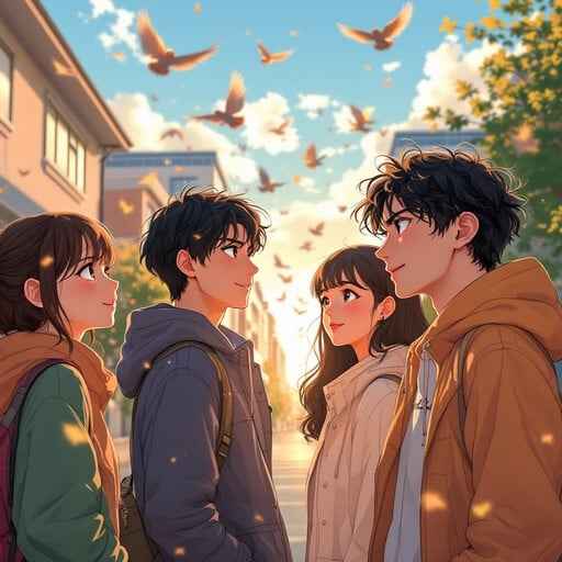 Friends Under Sunset
