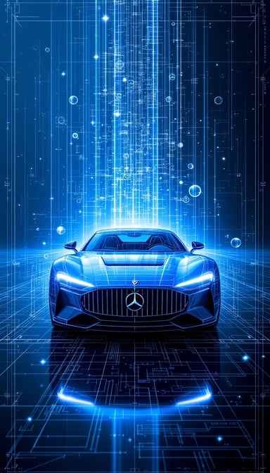 Futuristic Mercedes Blueprint Futuristic Mercedes Blueprint