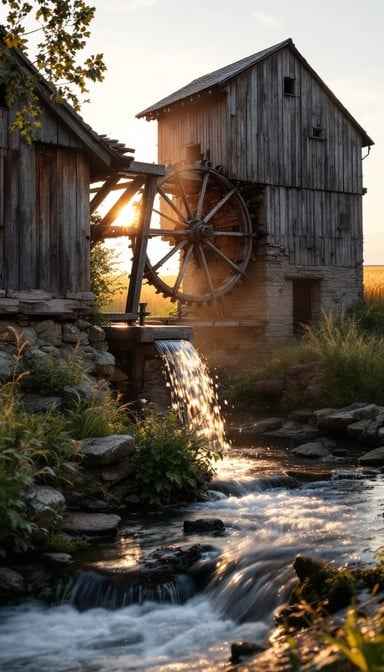 Ancient Mill Sunset Ancient Mill Sunset