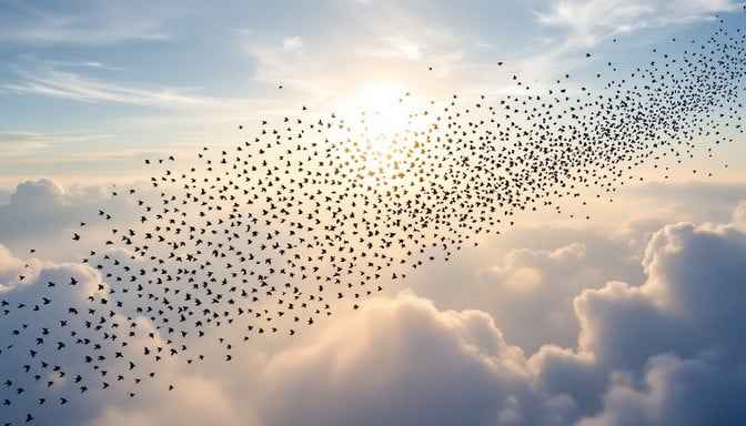 Birds Dancing Skyward