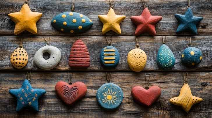 Colorful ceramic decorations