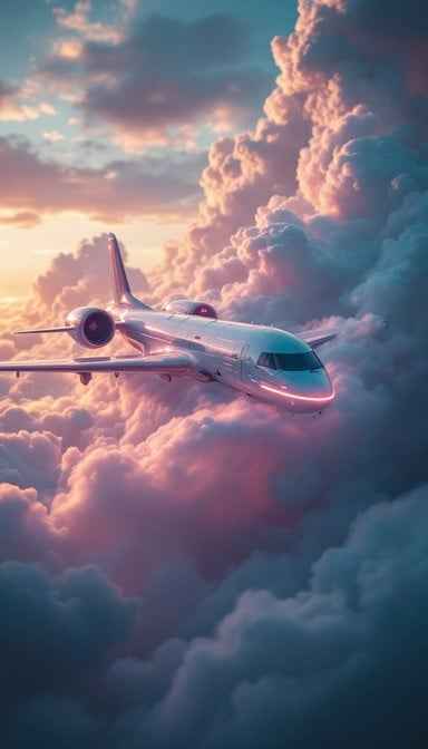 Dreamlike Sunset Flight