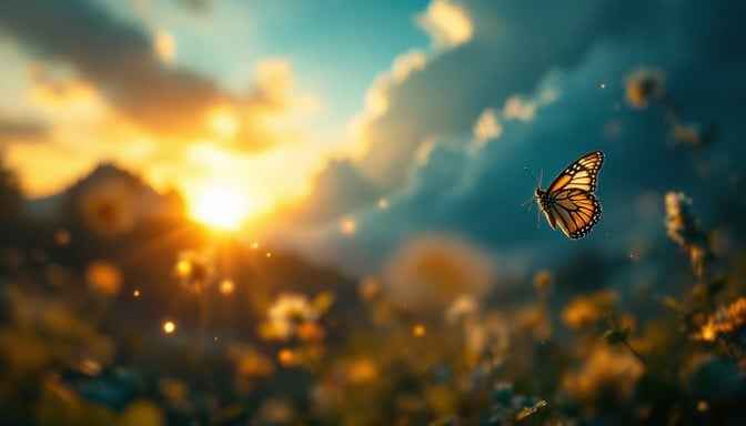 Butterfly's Golden Awakening