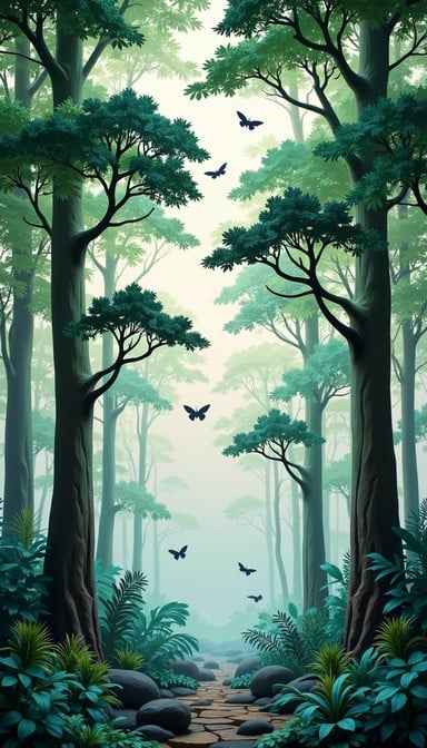 Misty Forest Path
