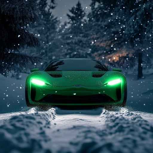 Green Car Night