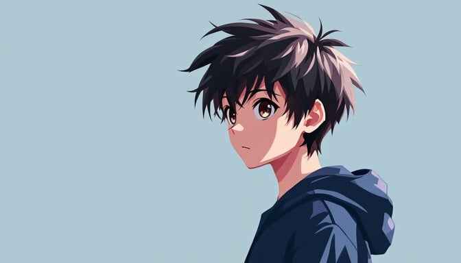 Pixelated Anime Boy Pixelated Anime Boy