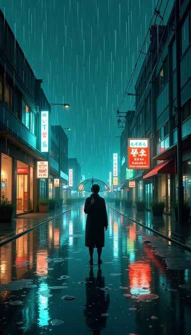 Rainy Neon Solitude Rainy Neon Solitude