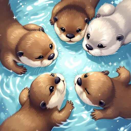 Playful Otter Circle