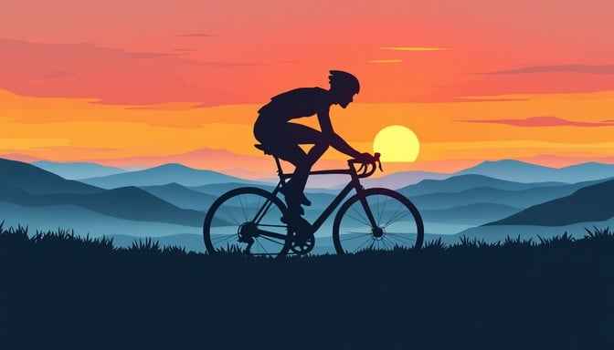 Sunset Mountain Cyclist