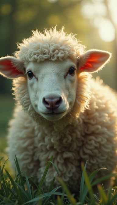 Woolly Sheep Portrait Woolly Sheep Portrait