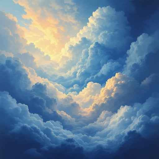 Majestic Blue Cloudscape