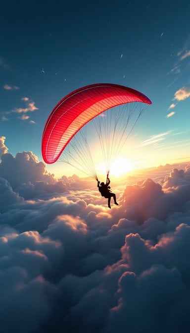 Soaring Through Sunset