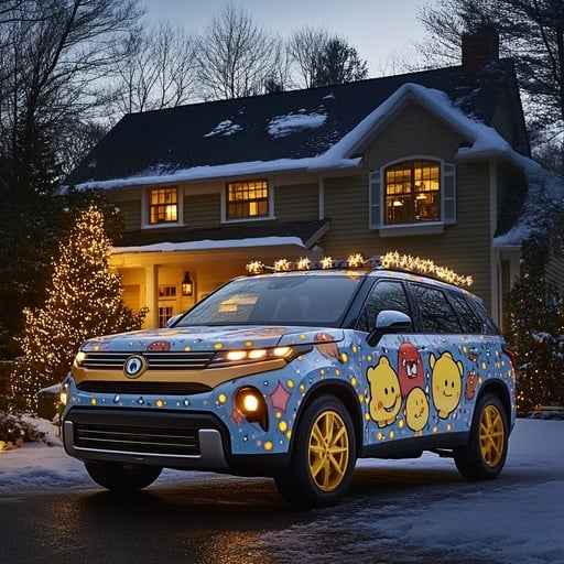 Festive Decorated Car Festive Decorated Car