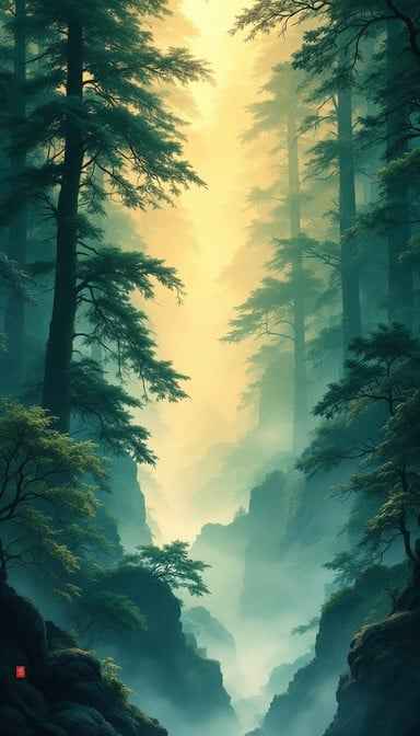 Misty Forest Path