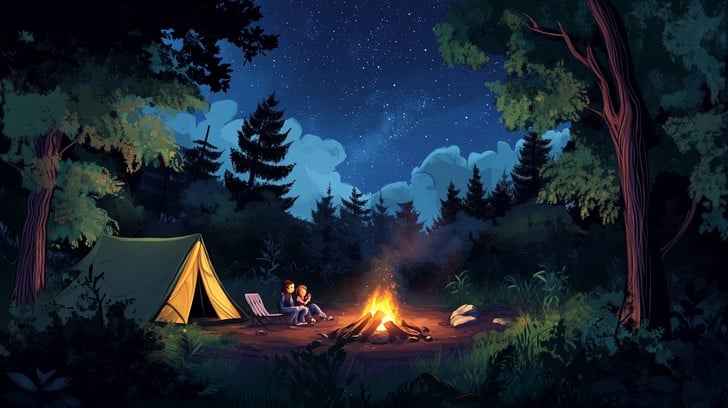 Camping Under Stars