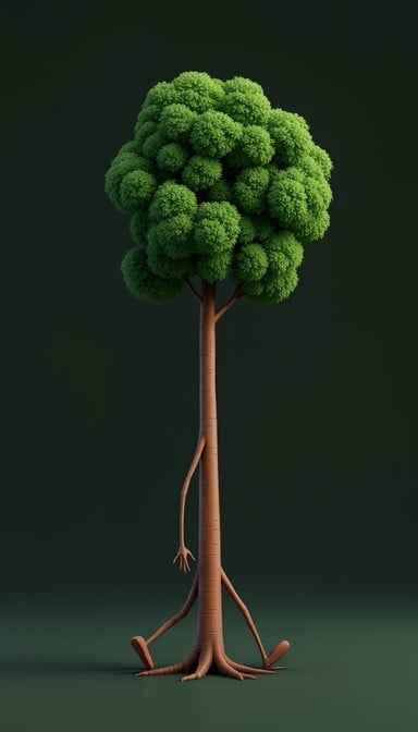 Whimsical Walking Tree