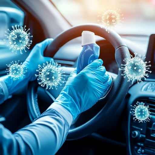 Sanitizing Car Steering Sanitizing Car Steering