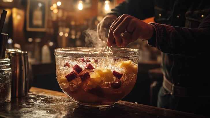 Festive punch preparation