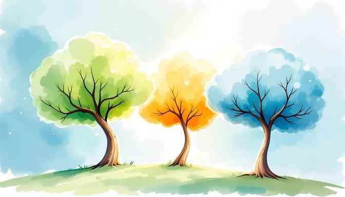 Dancing Watercolor Trees Dancing Watercolor Trees