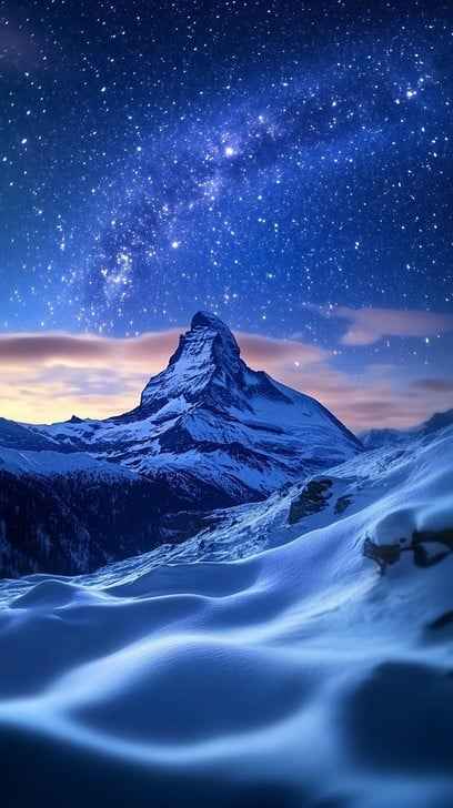Starry Mountain Night Starry Mountain Night