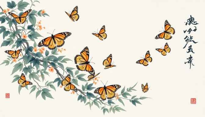 Butterflies Dance Gracefully