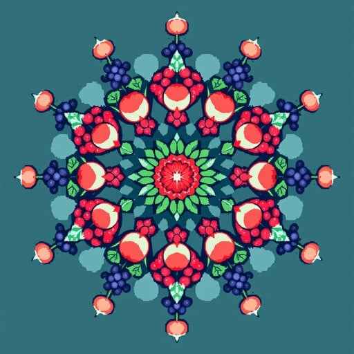 Fruity Pixel Mandala