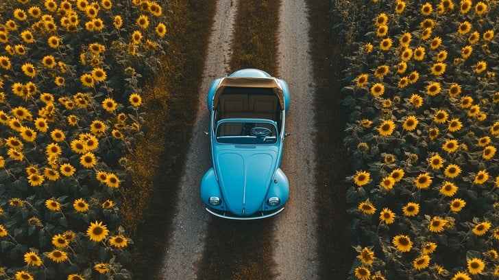 Vintage car cruising Vintage car cruising