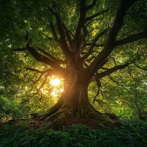Majestic forest tree