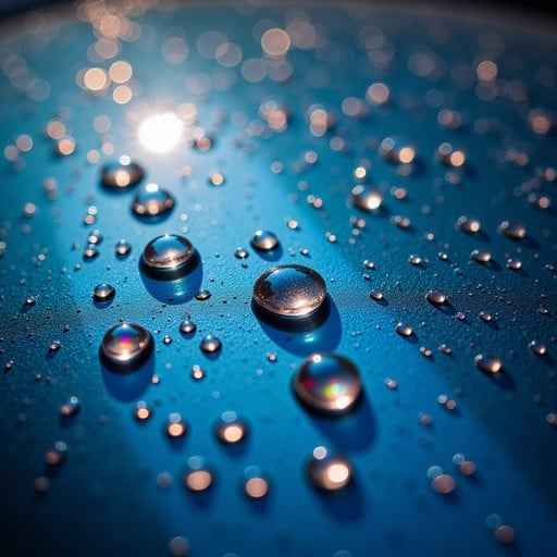 Droplets On Blue Droplets On Blue