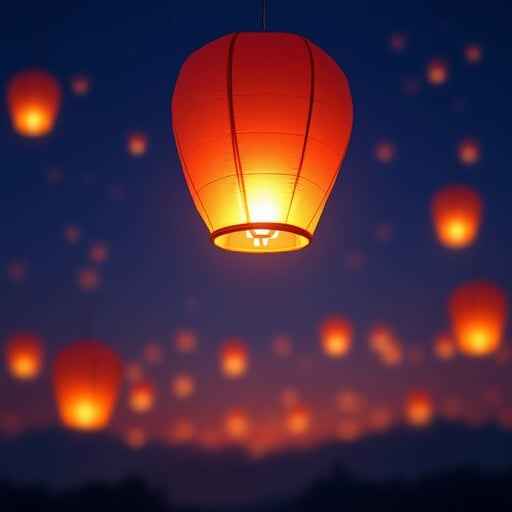 Glowing Sky Lanterns