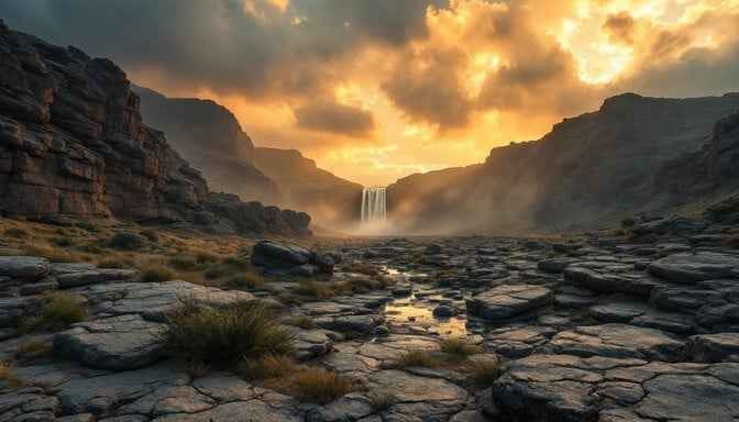 Majestic Canyon Waterfall