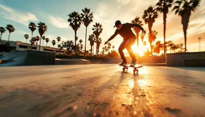 Sunset Skate Silhouette Sunset Skate Silhouette