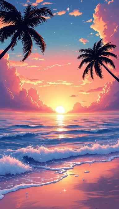 Tropical Paradise Sunset