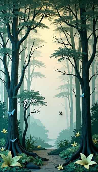 Misty Forest Path