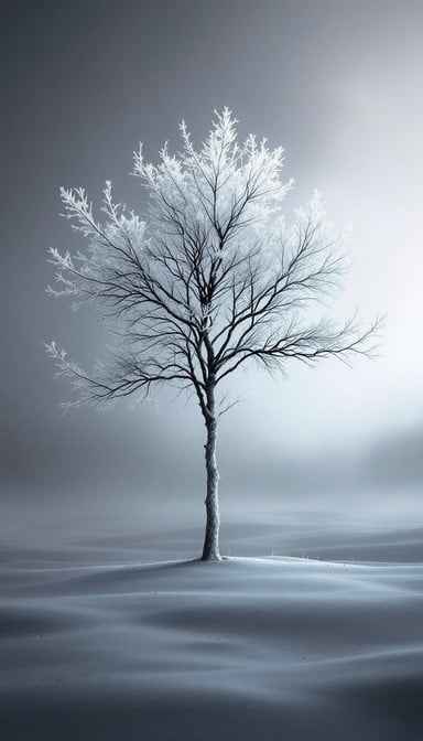 Frosted Tree Silhouette Frosted Tree Silhouette