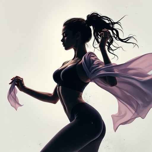 Graceful Dance Silhouette Graceful Dance Silhouette