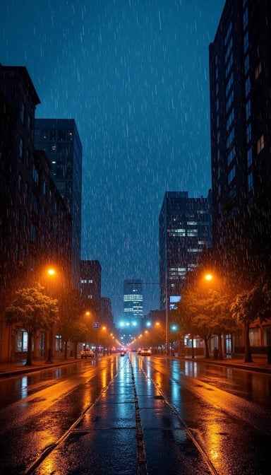Rainy Night Lights