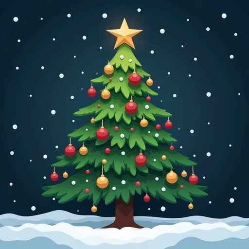 Festive Pixel Tree