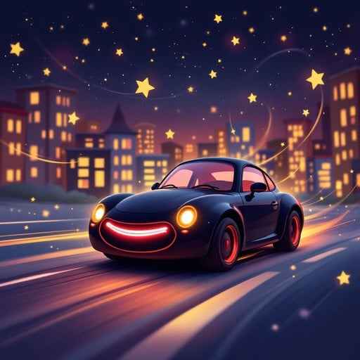 Smiling Midnight Racer